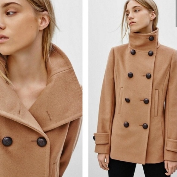 Aritzia T Babaton Howell Cream Pea Coat - Picture 2 of 9